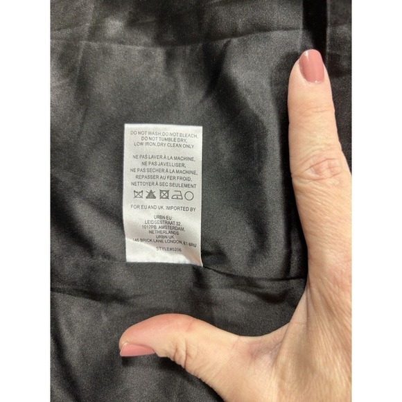 Hutch Longline Vest Grey Plaid Yellow Floral Small Double Breasted - Picture 9 of 15